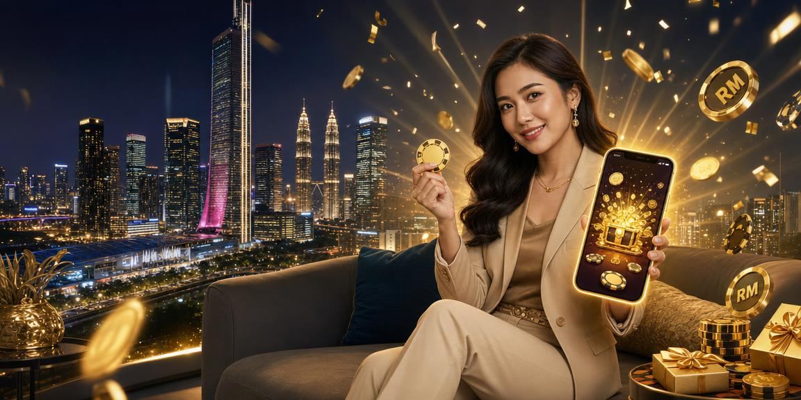 Pemain di Kuala Lumpur menggunakan telefon pintar untuk menuntut promosi kasino dalam talian