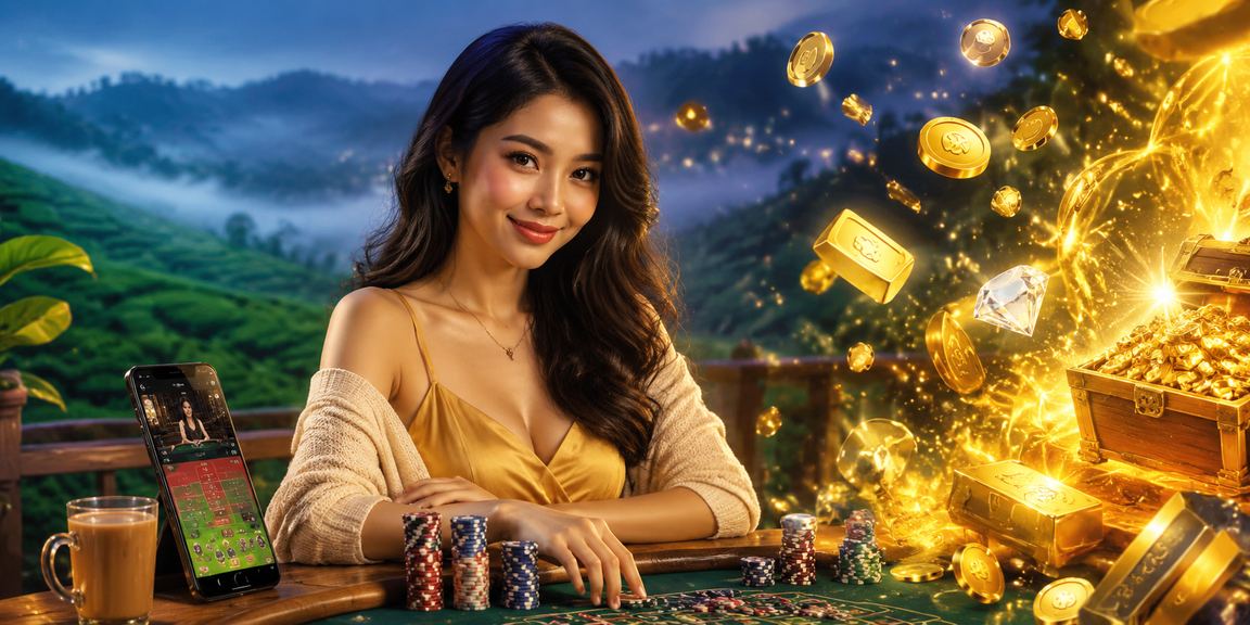 Pemain baccarat Malaysia menggunakan telefon pintar untuk bermain di meja live kasino